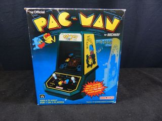 Pac Man 1981 Table Top Mini Arcade Midway Coleco Pac Man W/ Box 2390