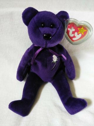 Ty Beanie Baby Princess Diana Bear - - 1997 - W/all Tags