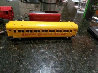 American Flyer Circus 353 Engine Tender Flat Car And Coach Take a Look 5