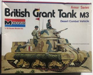 Monogram British Grant Tank M3 1/32 Open ‘sullys Hobbies’