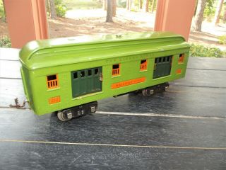 1933 Lionel 310 P Green Baggage Car With Dark Green Doors Uncataloged 390e Set