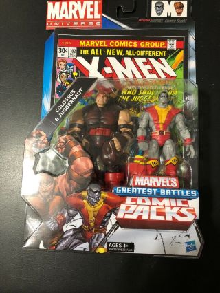 2011 Marvel Universe 3.  75 X - Men Colossus & Juggernaut Comic Packs Moc