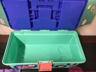 Hasbro 2007 Littlest Pet Shop Storage Case Tote Tackle Box with accessories LPS 7