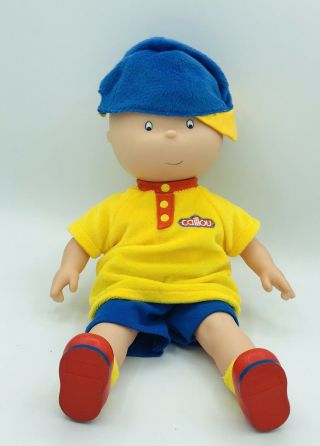 Caillou Plush Rubber Stuffed Doll 15 " Toy Pbs Kids Tv Show
