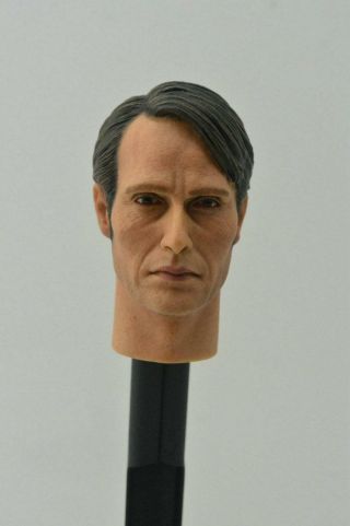 Custom 1/6 Scale Hannibal Mads Mikkelsen Head Sculpt Fit 12 " Body