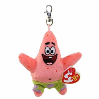 Ty Beanie Baby - Patrick Star (spongebob Squarepants - Metal Key Clip) (4 Inch)
