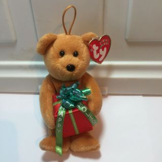 Ty Jingle Beanie Baby - Gifts The Bear (5 ") Ornament Owner Very Rare