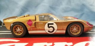 Scalextric Ford Gt40 Gt Mkii 5 1/32 Scale Slot Car Gold Mib