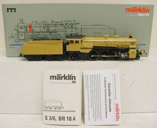 Marklin 37185 Ho Scale Kbaystsb Br18.  4 S 3/6 Cream Steam Loco & Tender Ex/box