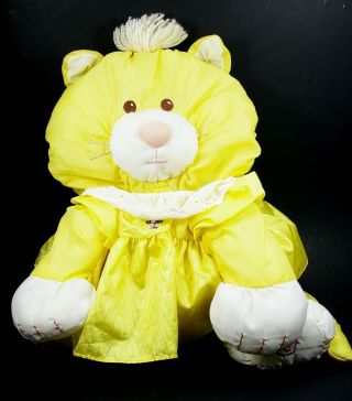 Puffalump Yellow Cat Dress Fisher Price Plush 2006 Stuffed Nylon 15 "