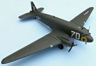 Douglas C - 47b Skytrain,  Usaaf,  1944,  Scale 1/72,  Hand - Made Plastic Model