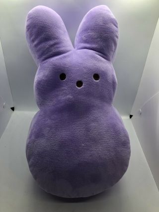Purple Toy Peeps Easter Bunny Rabbit Plush Soft Pillow Stuffed Animal 16 "