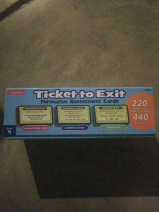 Lakeshore Ticket To Exit Formative Assessment Cards Grade 4