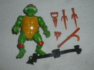 Vintage Tmnt Teenage Mutant Action Figure Raphael W Accessories Playmates 1988