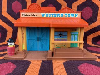 Vintage Fisher Price Little People Western Town Building 1982 934