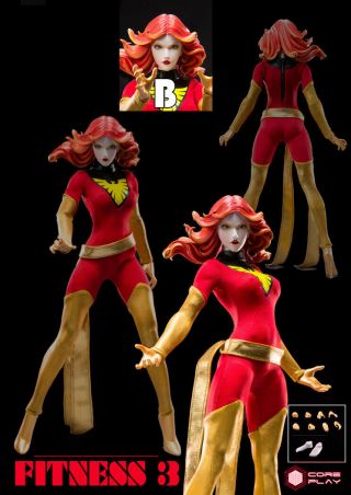 Coreplay Fitness Body 3 Set B 1/6 Scale Dark Phoenix Marvel Female Figure Usa
