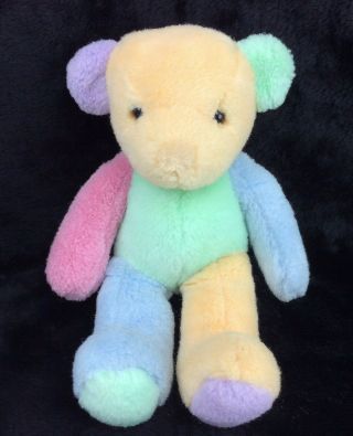 Bestever Teddy Bear Pink Blue Green Yellow Pastel Plush Stuffed Animal 13 "