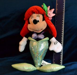 Minnie Mouse As Ariel The Little Mermaid Plush Disney Parks 13 "