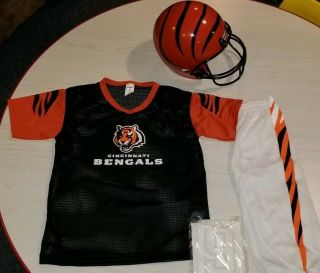 Nfl Cincinnati Bengals Football Youth Uniform Jersey Helmet Costume