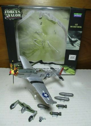 Forces Of Valor 1:72 U.  S.  P51d Mustang Normandy 1944 Die Cast Air Plane Complete