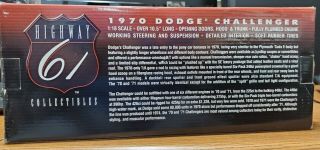 1:18 Highway 61 Collectibles 1970 Dodge Challenger T/A 340 Six Pak 5
