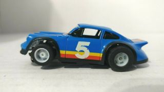 Vintage Tyco 1:64 Scale 5 Blue Porsche Slot Car