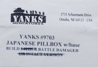 Yanks Miniatures 1:35 Japanese Pillbox W/ Base Resin Diorama Kit 9703u1