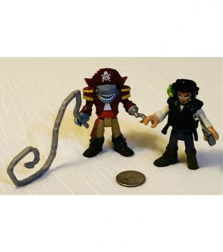 Fisher - Price Imaginext 2 Figures From Shark Bite Pirate Ship Play Set No.  Dhh61