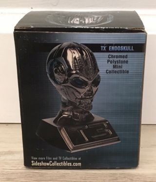 NIB Terminator 3 Rise Of The Machines TX ENDOSKULL Chromed Polystone Mini Bust 2
