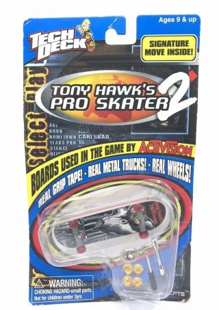 Tech Deck Tony Hawks Pro Skater 2 Tony Hawk Video Game Mib Complete