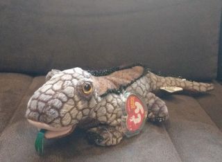 Ty Beanie Baby Bali The Komodo Dragon Rare Lizard Mwmt & Tag Protected