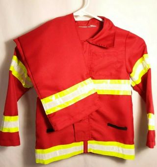 Fire Chief Fireman Fire Fighter Kids Size 3 Costume Dress Up Coat Pants 5.  19