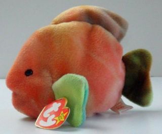 Ty Coral The Fish Beanie Baby - With Tag - Pretty C7