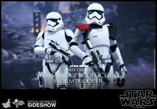 Hot Toys Star Wars Force Awakens Stormtrooper Officer Set 12 " 1/6 Figure Mms335