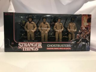Stranger Things Ghostbusters Costume 4 Pack Figure Set Mcfarlane