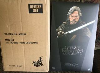 Hot Toys Star Wars Tlj Luke Skywalker Deluxe Version Mms458 (u.  S.  Seller)