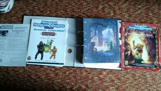 Tsr 2nd Edition Dungeons & Dragons Big Black Binder (with Magazines)