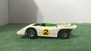 Lighted White & Green Aurora Afx Tomy 2 Porsche 917 1:64 Scale Slot Car W/mt