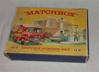 60s - Matchbox - Lesney - G - 9 - Service - Station - Gift - Set.  Empty Box Only.  Complete Nrmint