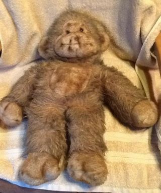 Big Vintage Old Monkey Plush Stuffed Toy Animal Jungle 20 "