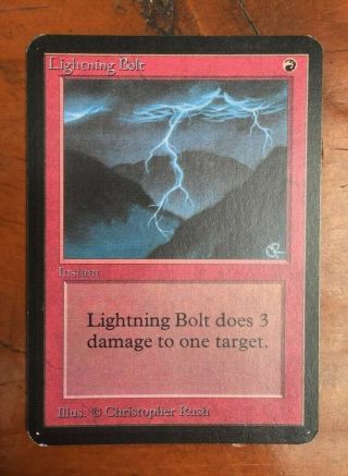 Mtg - Lightening Bolt - Alpha Card - Magic The Gathering - Never Played