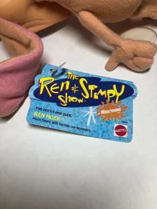 Vintage 1992 REN and Stimpy 10  Plush Car Window Suction Cup Nickelodeon Mattel 4