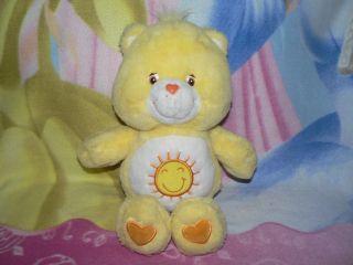 13 " Plush Yellow Sun Funshine Talking Care Bear Baby Boy Girl Gift 1980s Toy