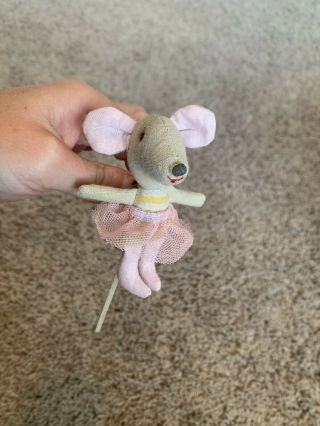 Maileg Little Sister Mouse in Matchbox Ballerina With Bed 3