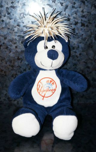 15 " Ny Yankees Plush Teddy Bear Stuffed Animal Doll York Yanks Blue White