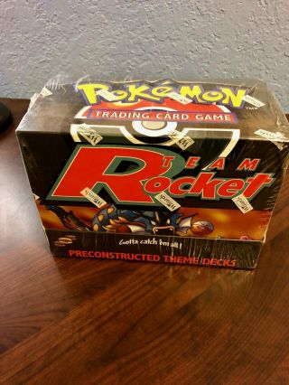 [Factory Sealed] Pokemon TCG Team Rocket Theme Deck Display Box - 8 decks 8