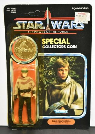 Star Wars Luke Skywalker W/ Coin Power Of The Force Kenner 1984