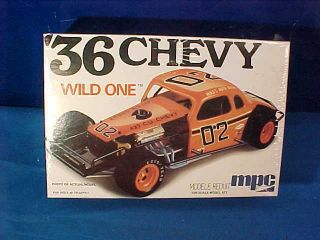 Mib Orig 1970s Mpc 1/25 Scale Model Car Kit 1936 Chevy Wild One Modified