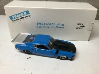 1/24 Danbury " 1969 Ford Mustang Boss Nine Pro Street " In Blue