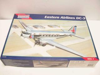 1/48 Monogram Revell Eastern Airlines Dc - 3 Plastic Scale Model Kit Complete